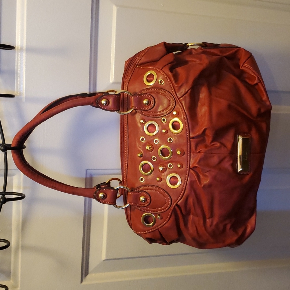 Women's Red Studded Dereon Purse